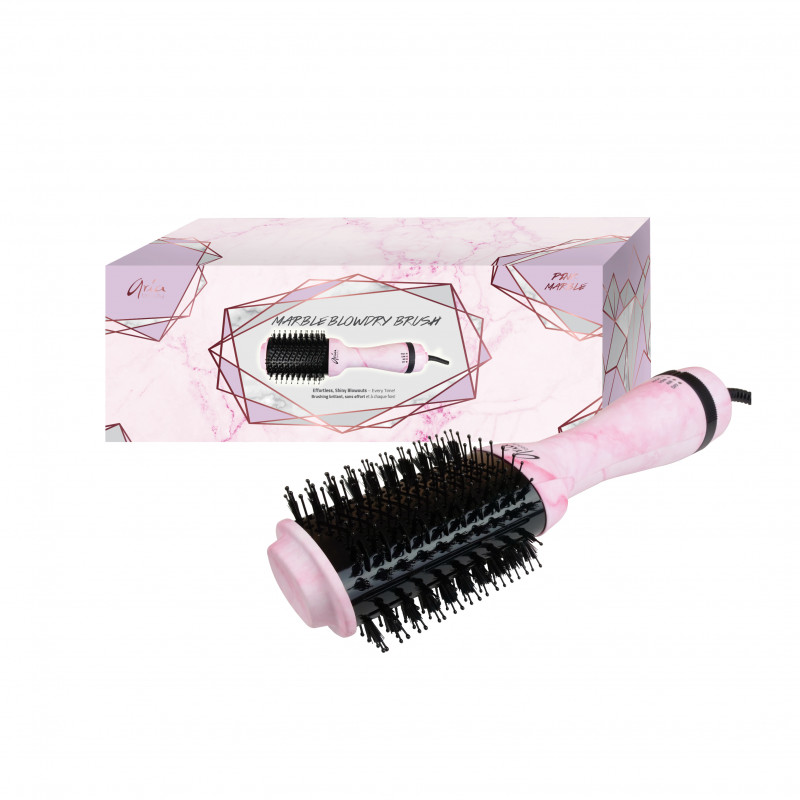 aria pink marble blowdry brush
