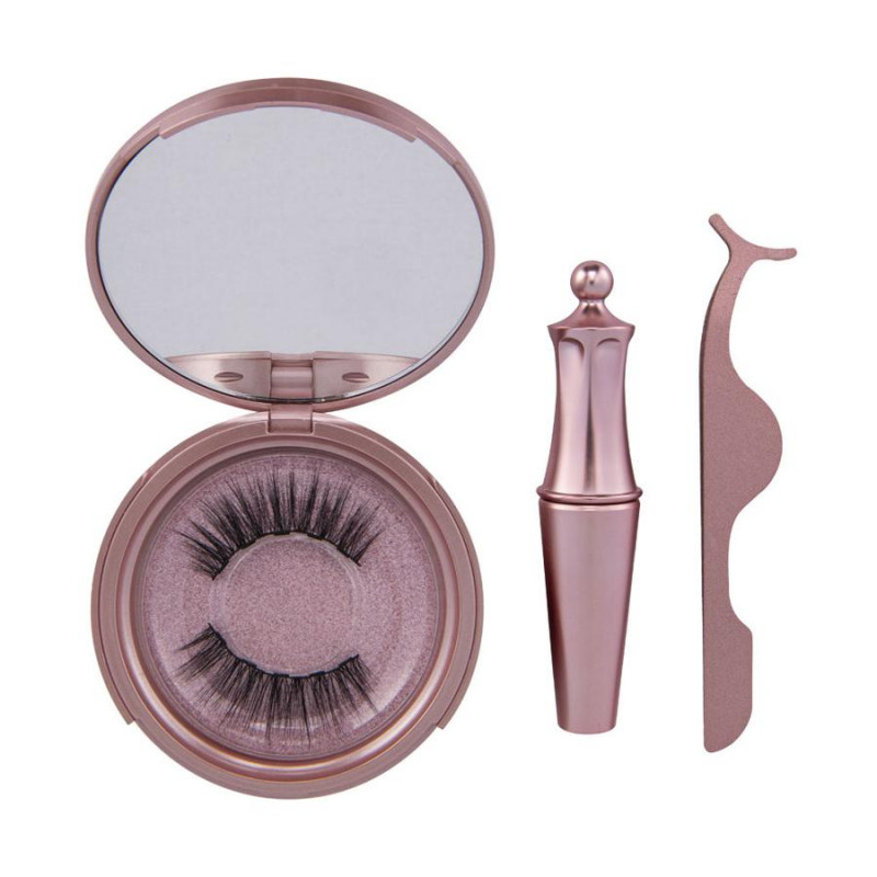 aria flash lash drama queen magnetic eyeliner & eyelashes with applicator tweezer