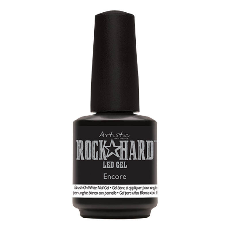 artistic rock hard encore white brush-on gel .5oz