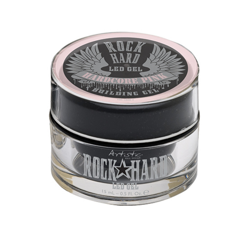artistic rock hard hardcore pink building gel .5oz