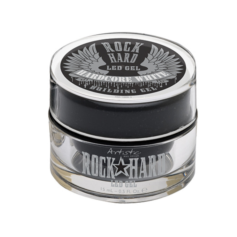 artistic rock hard hardcore white building gel .5oz
