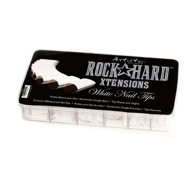 artistic rock hard white nail xtensions 500pc