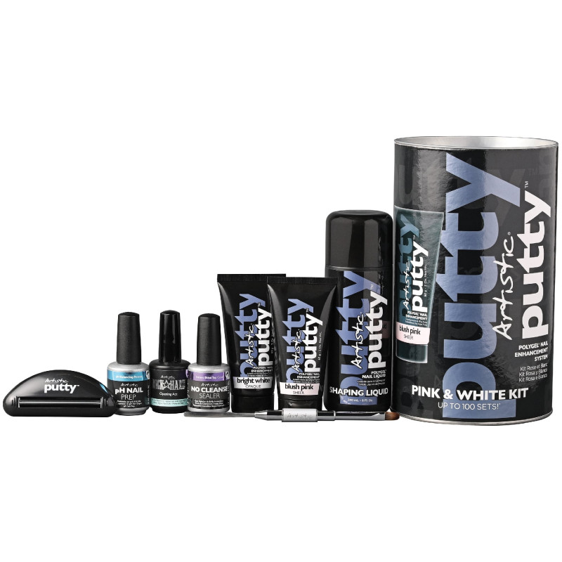 artistic putty pink & whi..