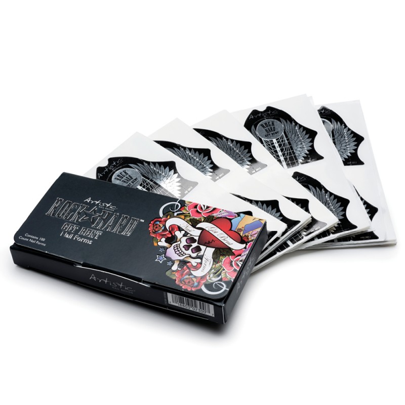 artistic rock hard get bent nail forms 100pc