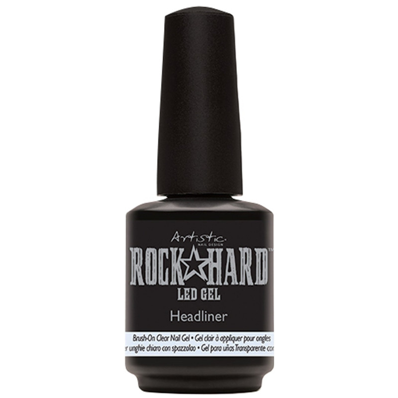artistic rock hard headliner clear brush on gel .5oz