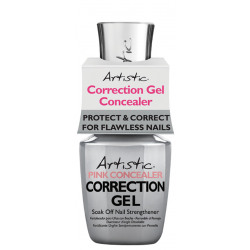 artistic colour gloss correction gel soak off nail strengthener - pink concealer 0.5oz
