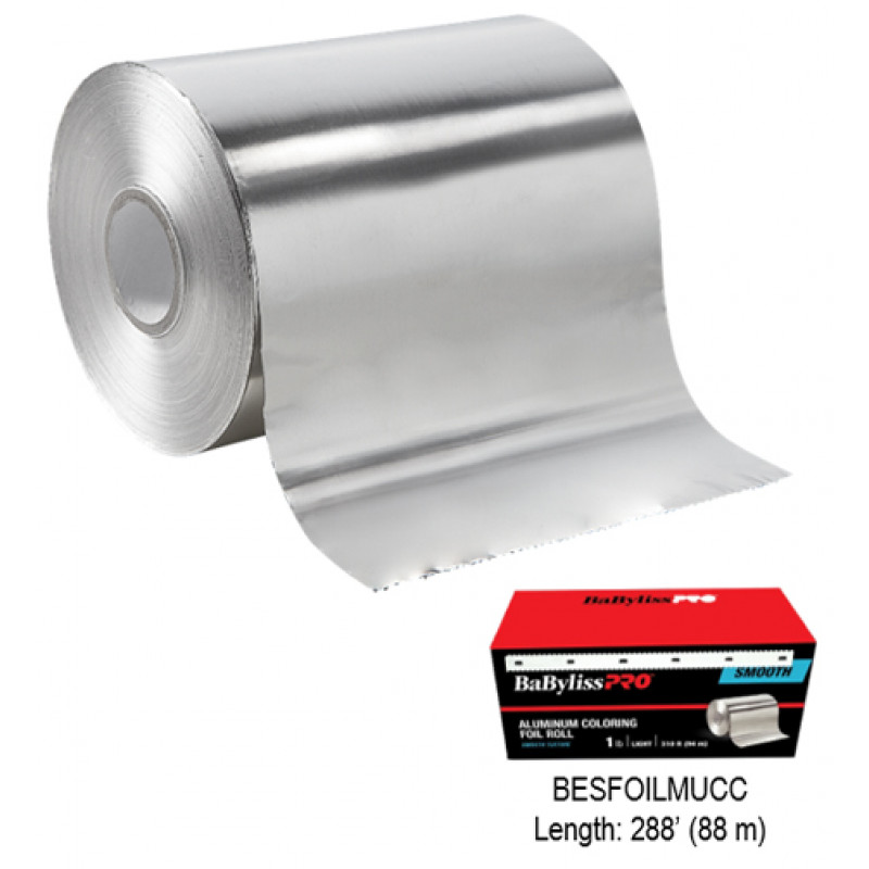 babylisspro smooth-texture foil roll medium silver 1lb 270 ft/pi # besfoilmucc