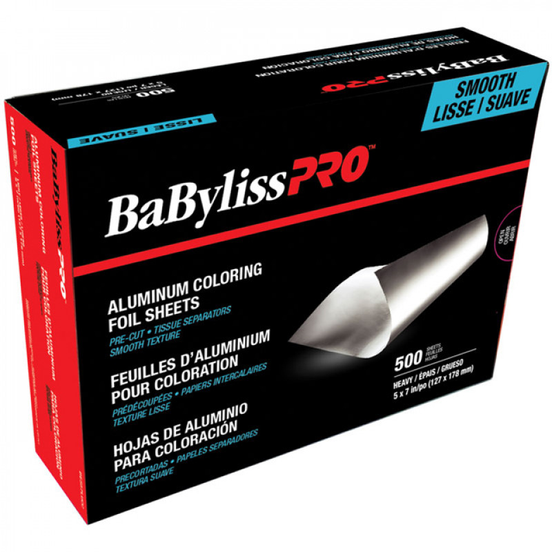 babylisspro smooth-texture pre-cut foil sheets heavy 5x7 # bes57hucc