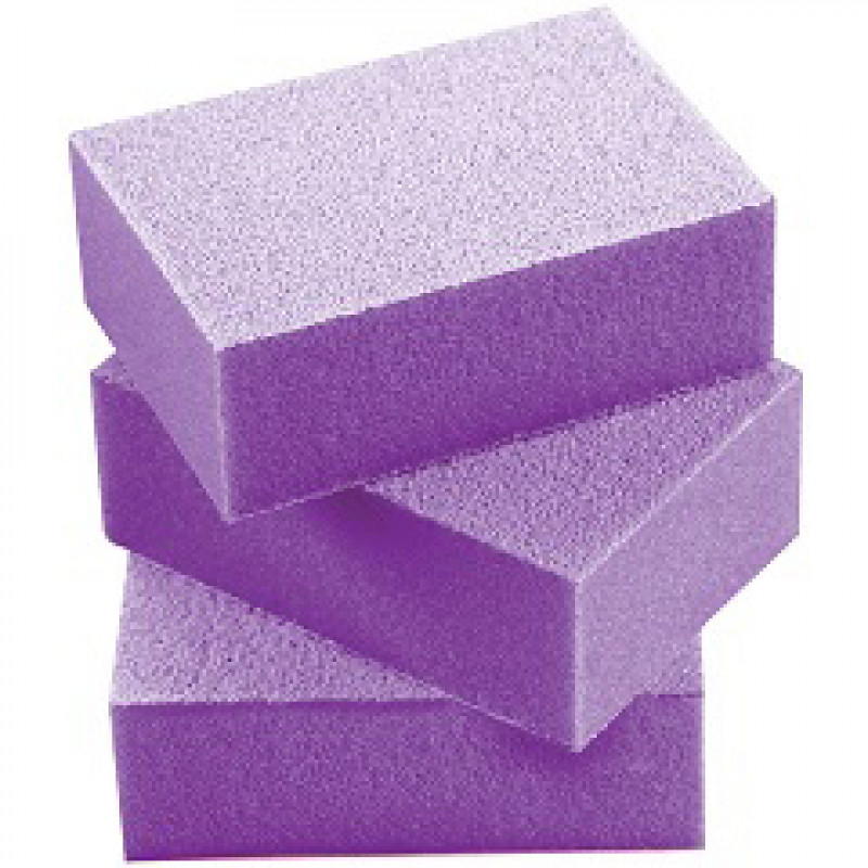 silkline mini disposable buffing block purple (120/120 grit) 50pk # db-miniprc
