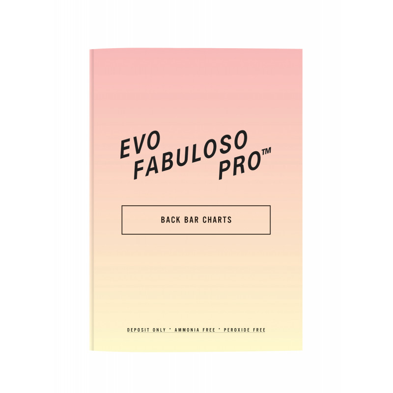 evo fabuloso pro back bar charts booklet