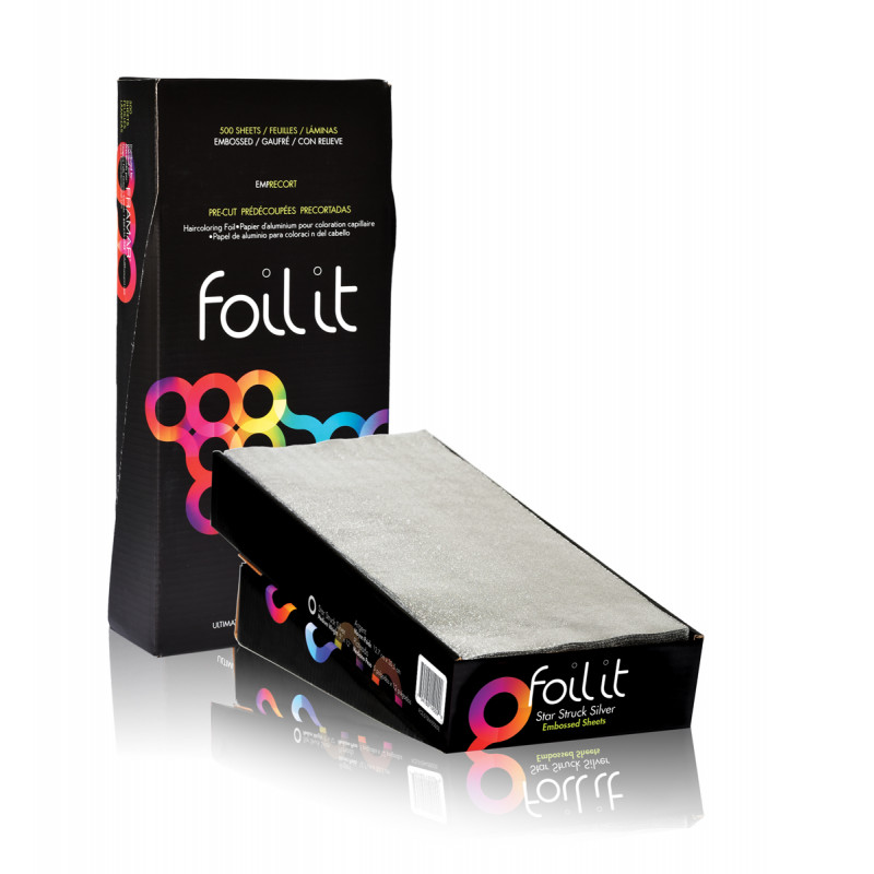 framar foil-it star struck silver - medium 5x12 500 sheets (pre-cut embossed)