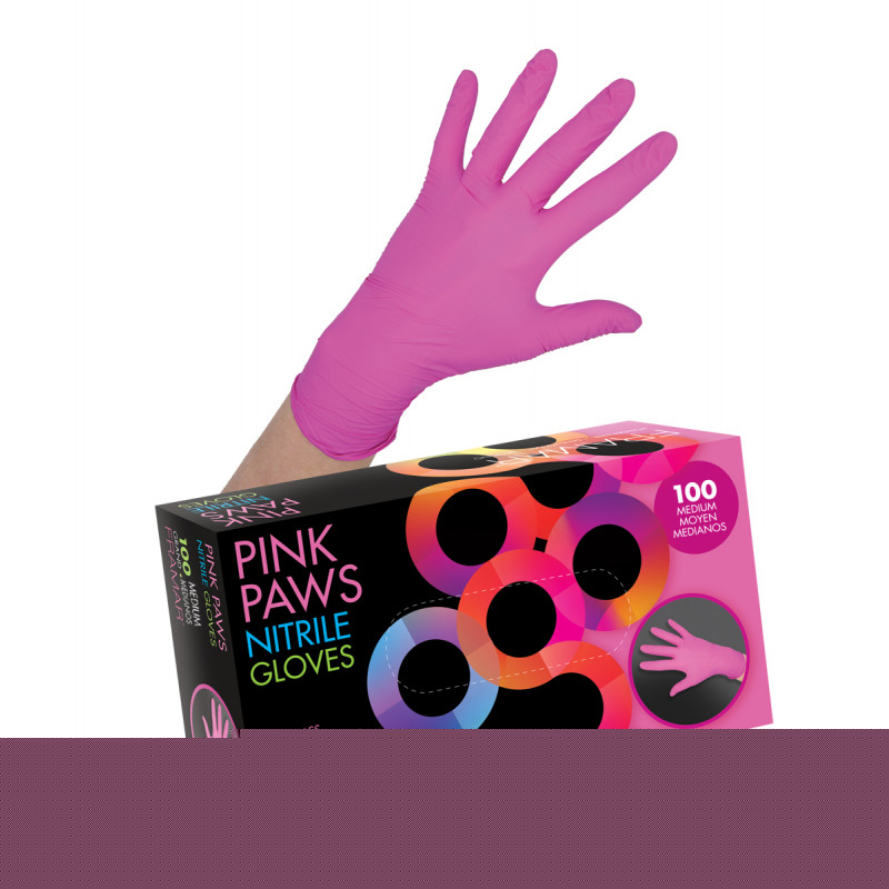 framar pink paws nitrile ..