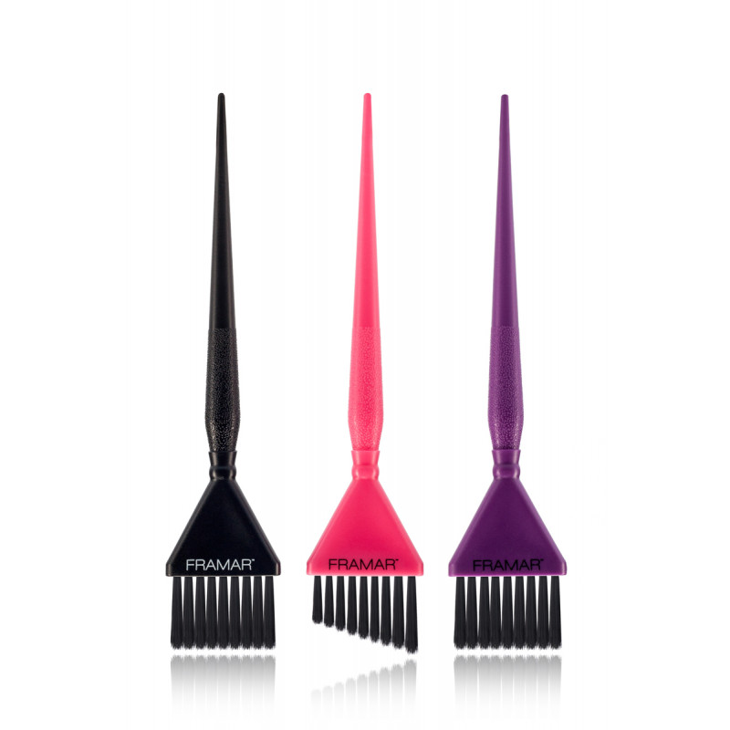 framar triple threat color brush set 3pc