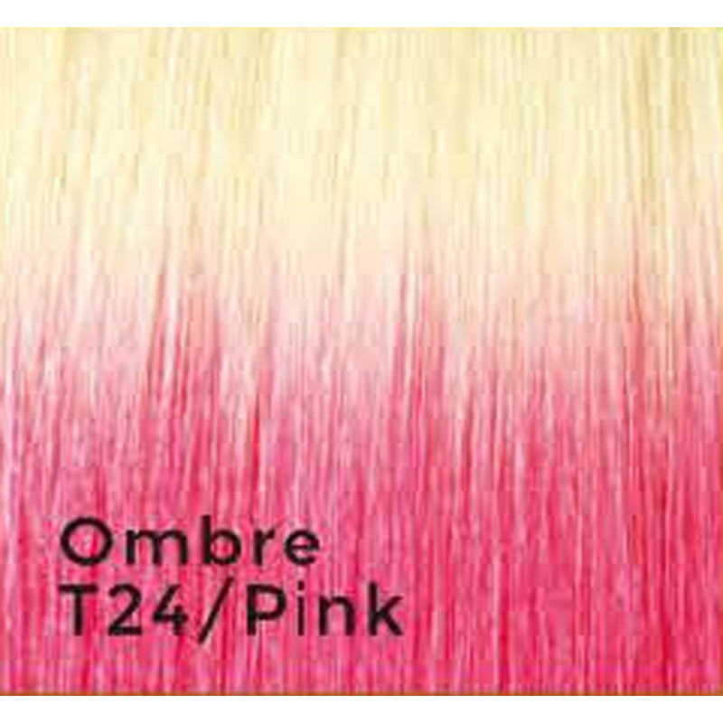 gbb ombre double tape hair extensions t24/pink 20