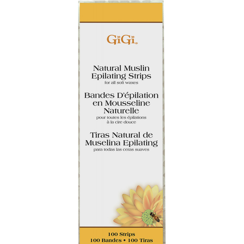 gigi small natural muslin epilating strips 1.7