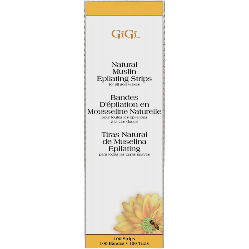 gigi large natural muslin epilating strips 3