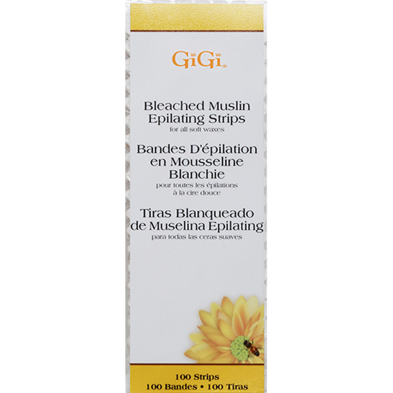 gigi small bleached muslin epilating strips 1.7