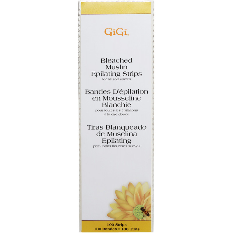 gigi large bleached muslin epilating strips 3
