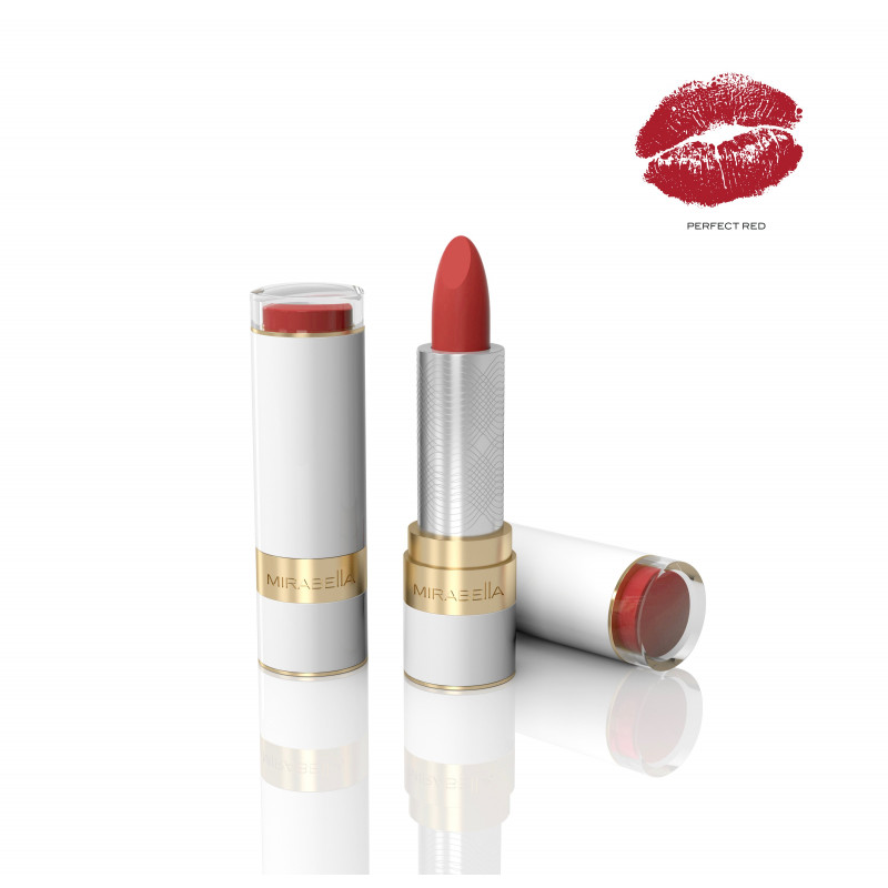 mirabella sealed with a kiss lipstick perfect red