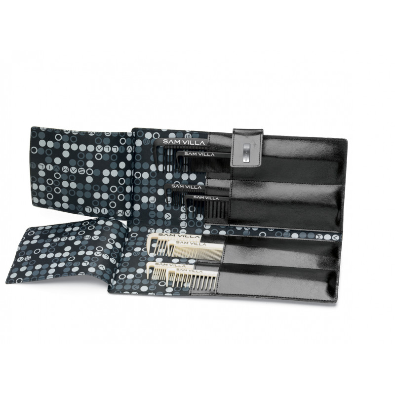 sam villa signature series 8 piece comb set with case #30008
