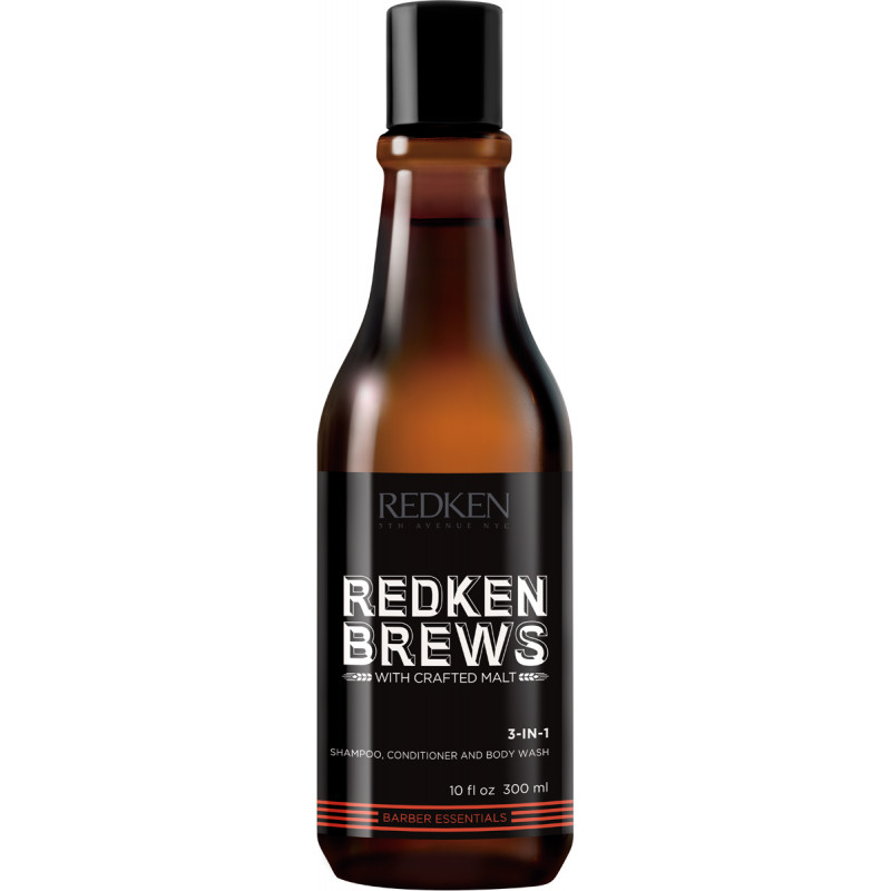 redken brews 3 in 1 shampoo conditioner & body wash 300ml