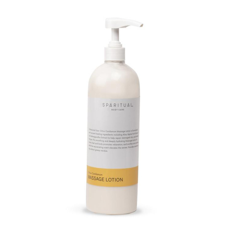 sparitual citrus cardamom massage lotion 976ml