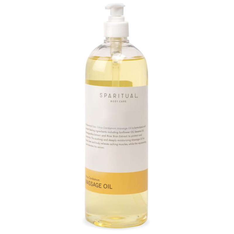 sparitual citrus cardamom massage oil 33.8oz