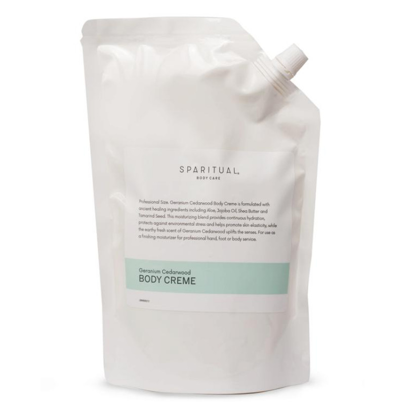 sparitual geranium cedarwood body creme 33.8oz