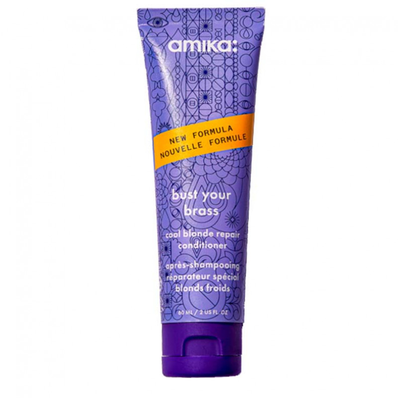 amika: bust your brass cool blonde repair conditioner 60ml