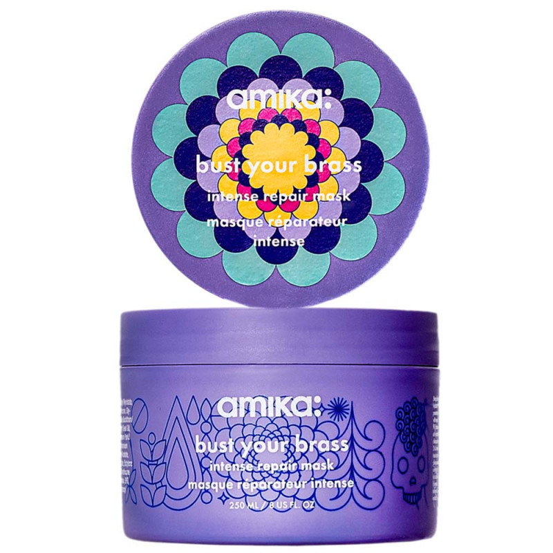 amika: bust your brass cool blonde intense repair mask 250ml