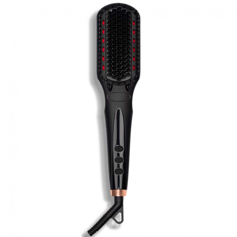 amika: polished perfection straightening brush 2.0 black