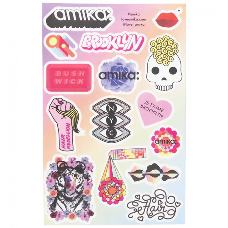 amika: 15 multi sticker sheet 5.5 x 8.5