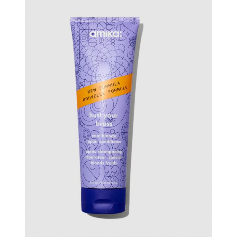 amika: bust your brass cool blonde repair conditioner 250ml