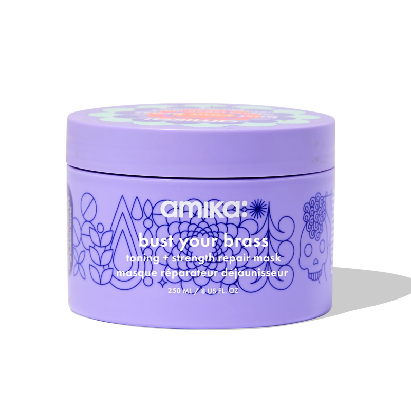 amika: bust your brass toning + strength repair mask 250ml