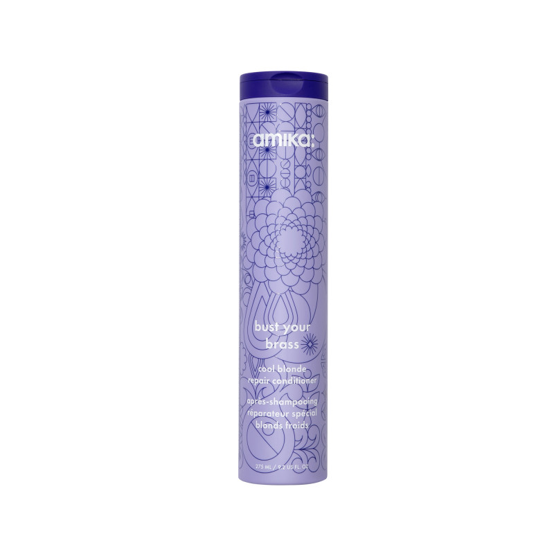amika: bust your brass cool blonde repair conditioner 275ml