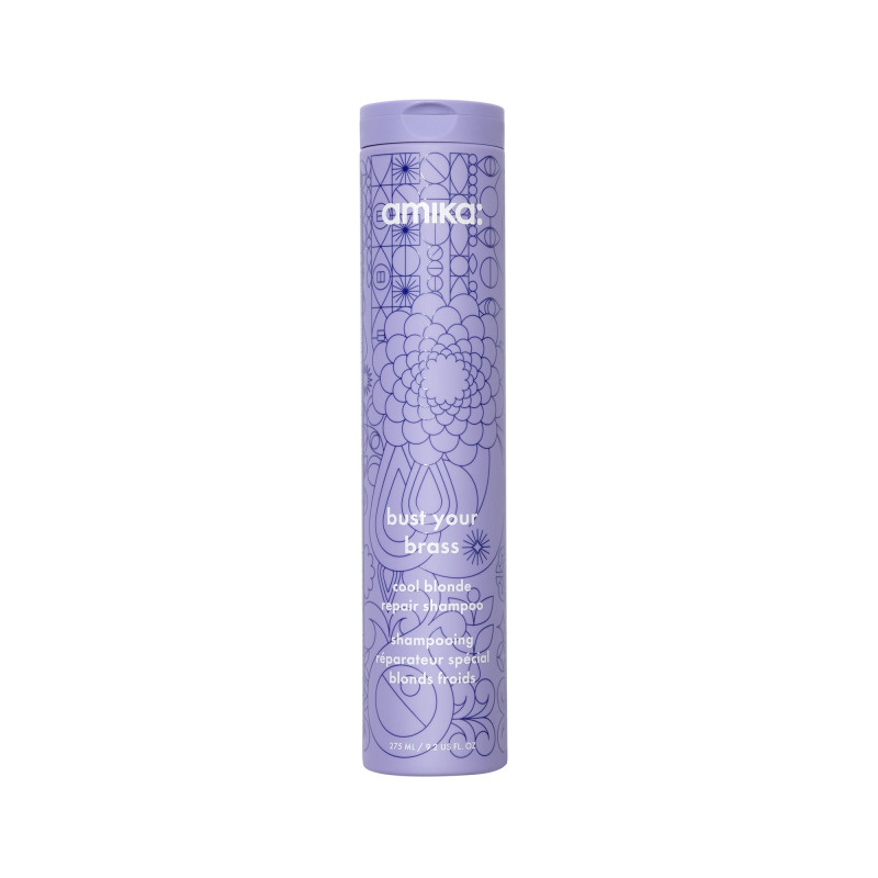 amika: bust your brass cool blonde repair shampoo 275ml