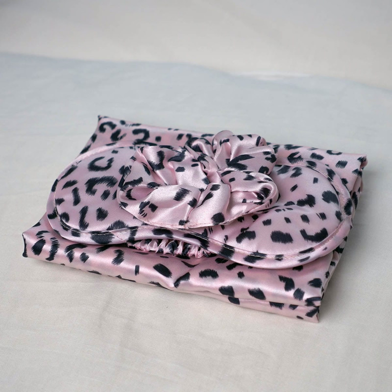 satin sleep set 3 pc leopard (new)