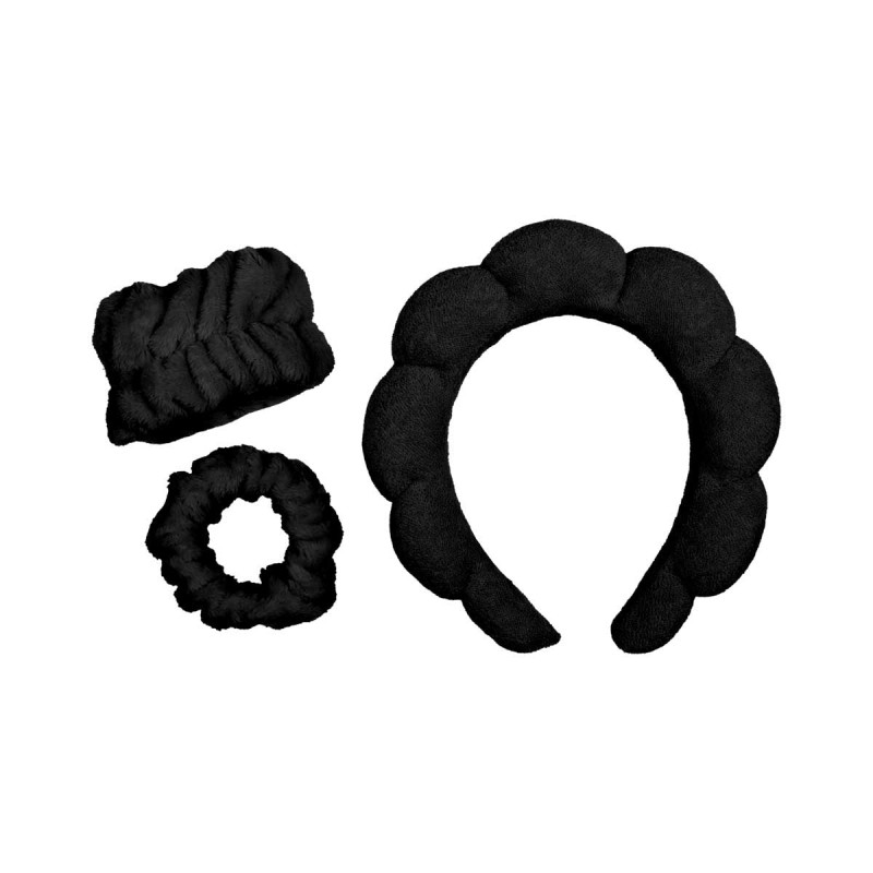 aria head and wristband set black