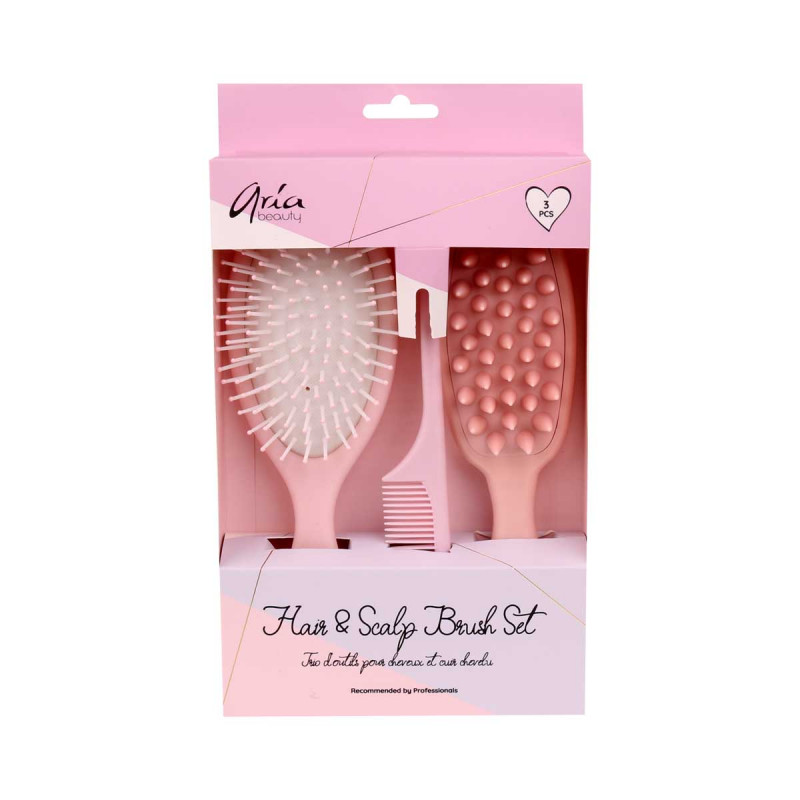 aria hair and scalp brush set
