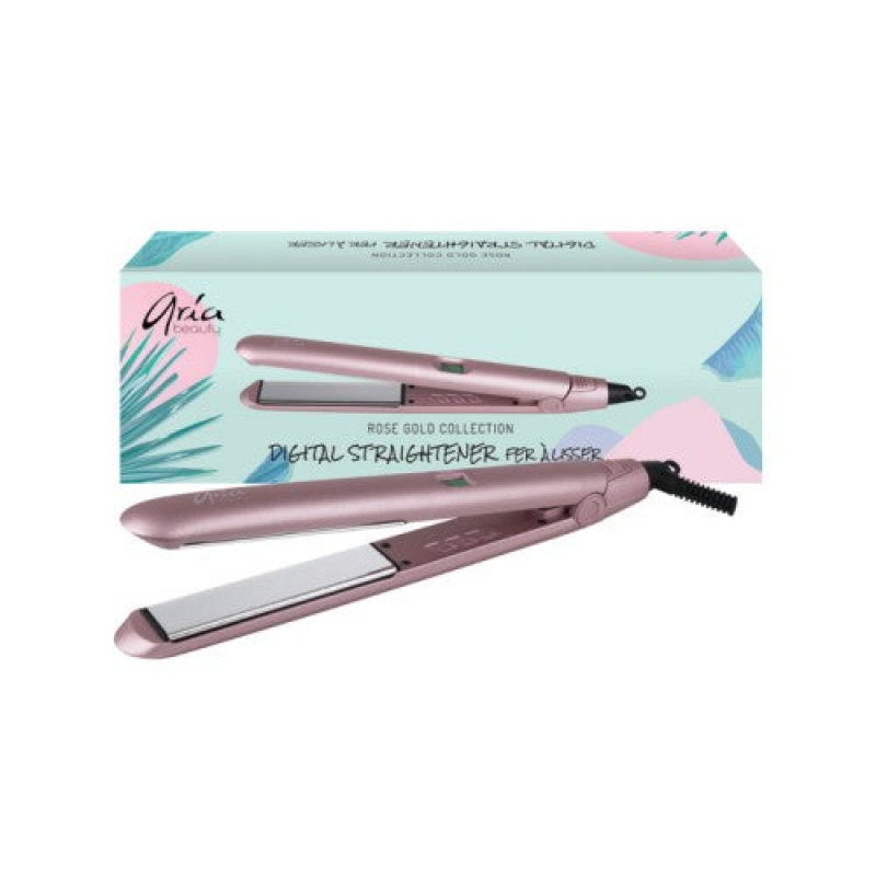 aria rose gold digital straightener 1
