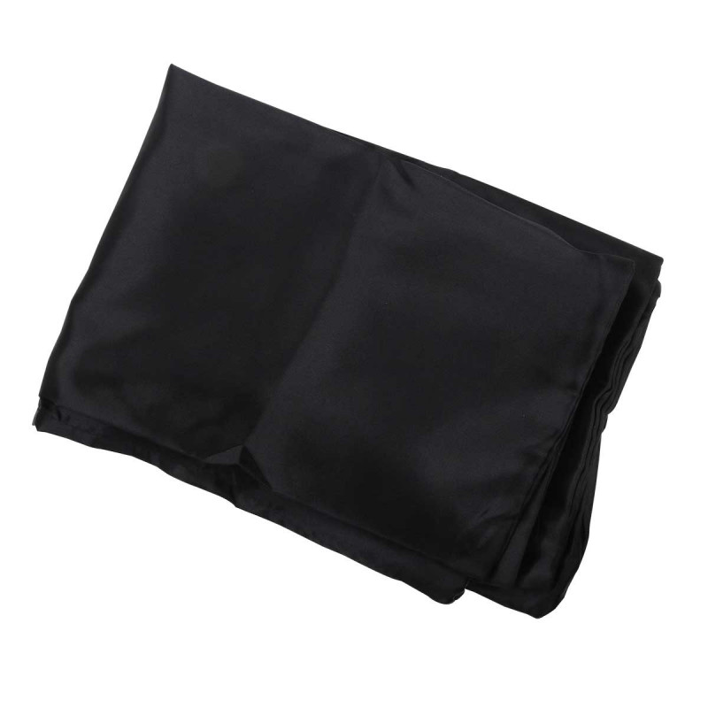 relaxus satin black pillow case 2pk