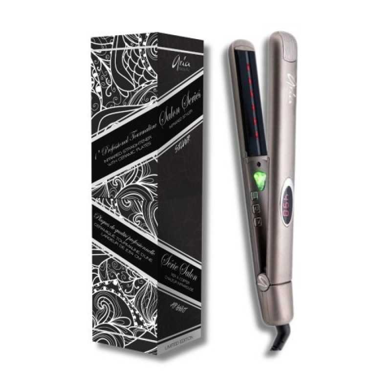 aria infrared tourmaline straightener silver 1