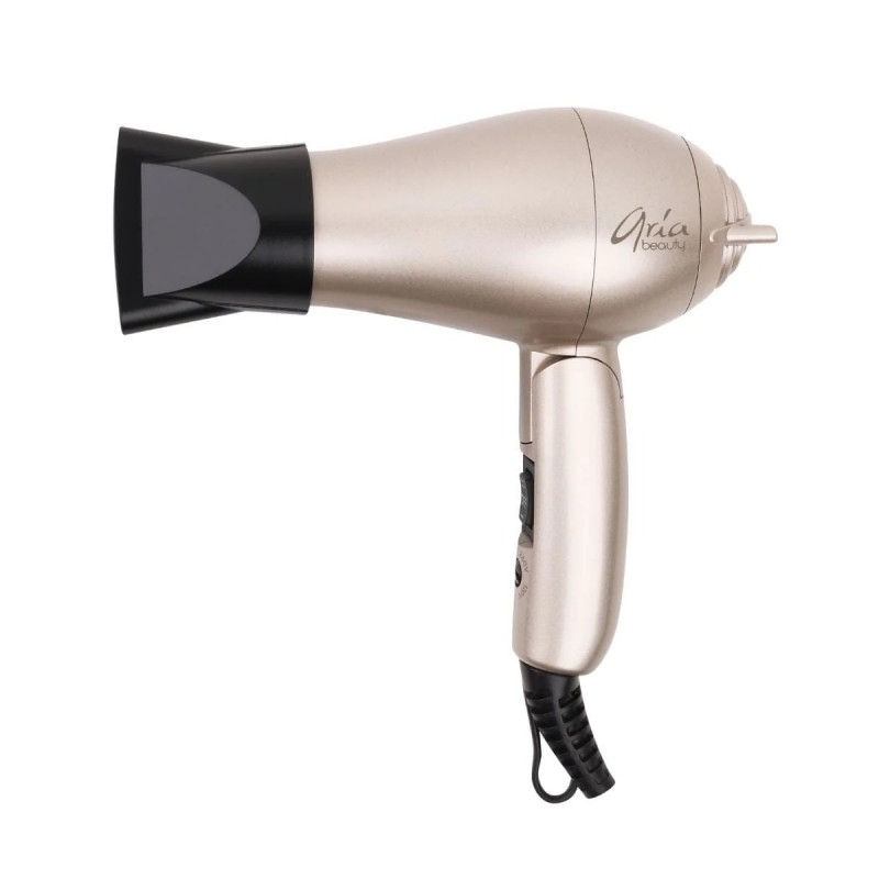 aria brushed gold mini blowdryer 