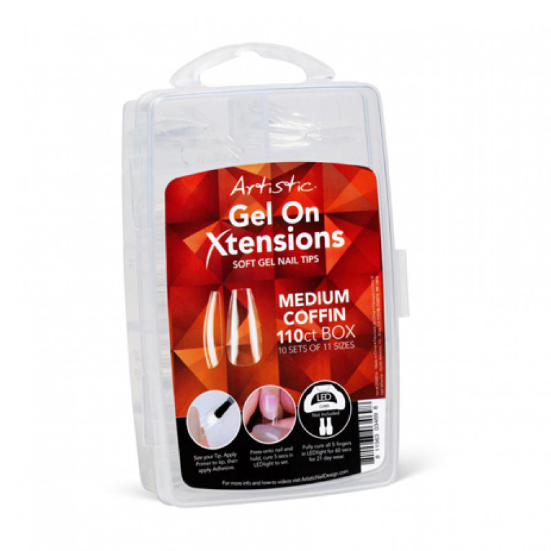 artistic gel on xtensions medium coffin 110ct
