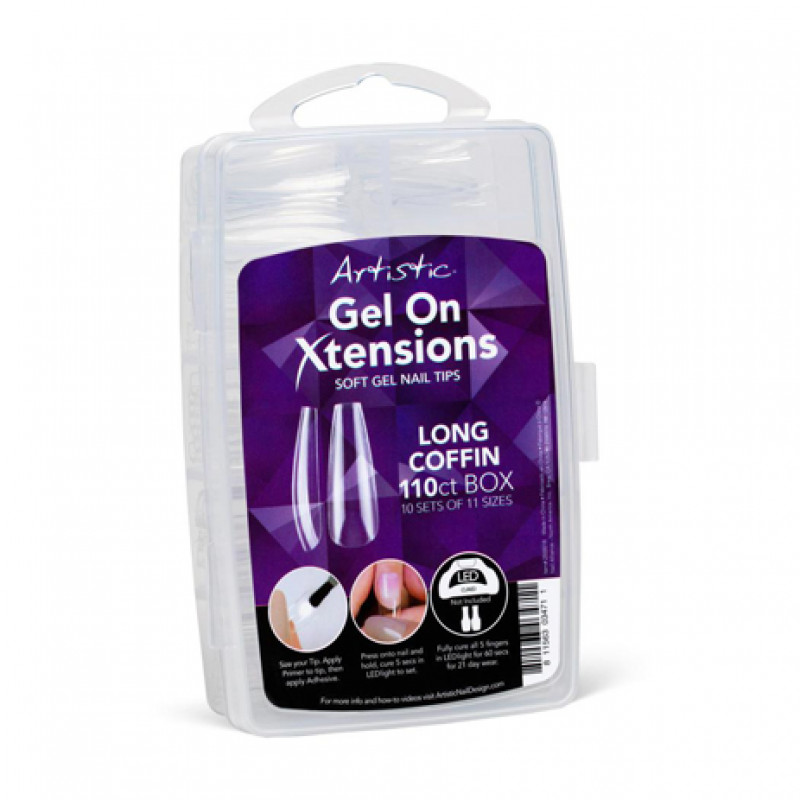 artistic gel on xtensions long coffin 110ct