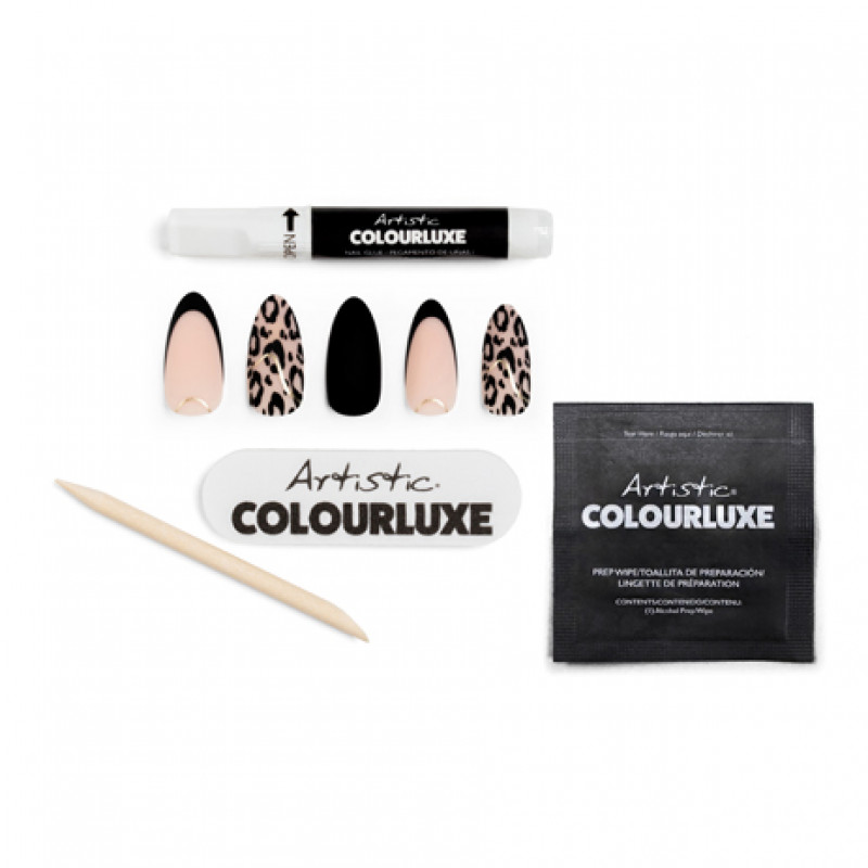 artistic colourluxe press-on tips i dream in cheetah