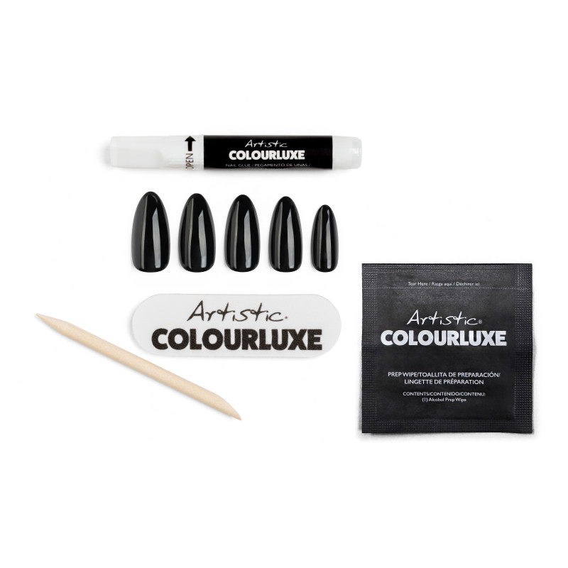 artistic colourluxe press-on tips onyx obsession