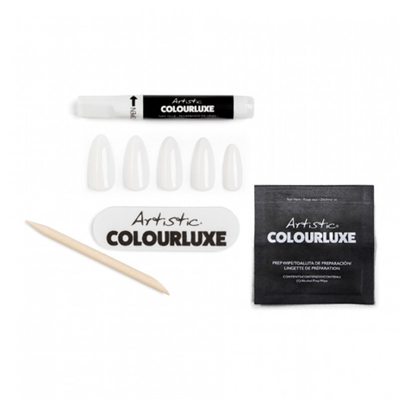artistic colourluxe press-on tips whiteout glam