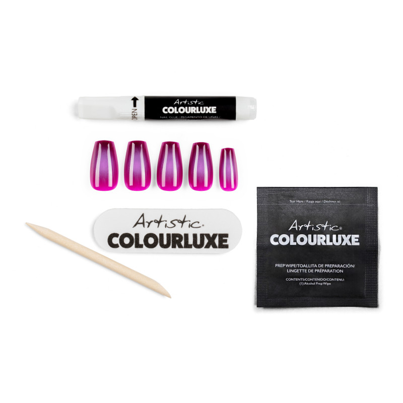 artistic colourluxe press-on tips amethyst aura