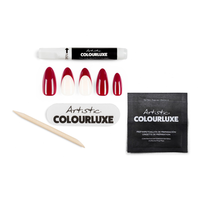 artistic colourluxe press-on tips bordeaux bliss